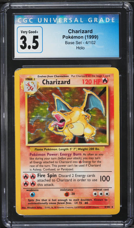 charizard pokemon card 2008 Diamond & Pearl Stormfront Holo #103 PSA 4 VGEX on Fanatics Collect [RRRR] Fire Spin (100)Discard 2 Energy cards attached to Charizard in order to use this attack 2008 Charizard? : r/IsMyPokemonCardFake