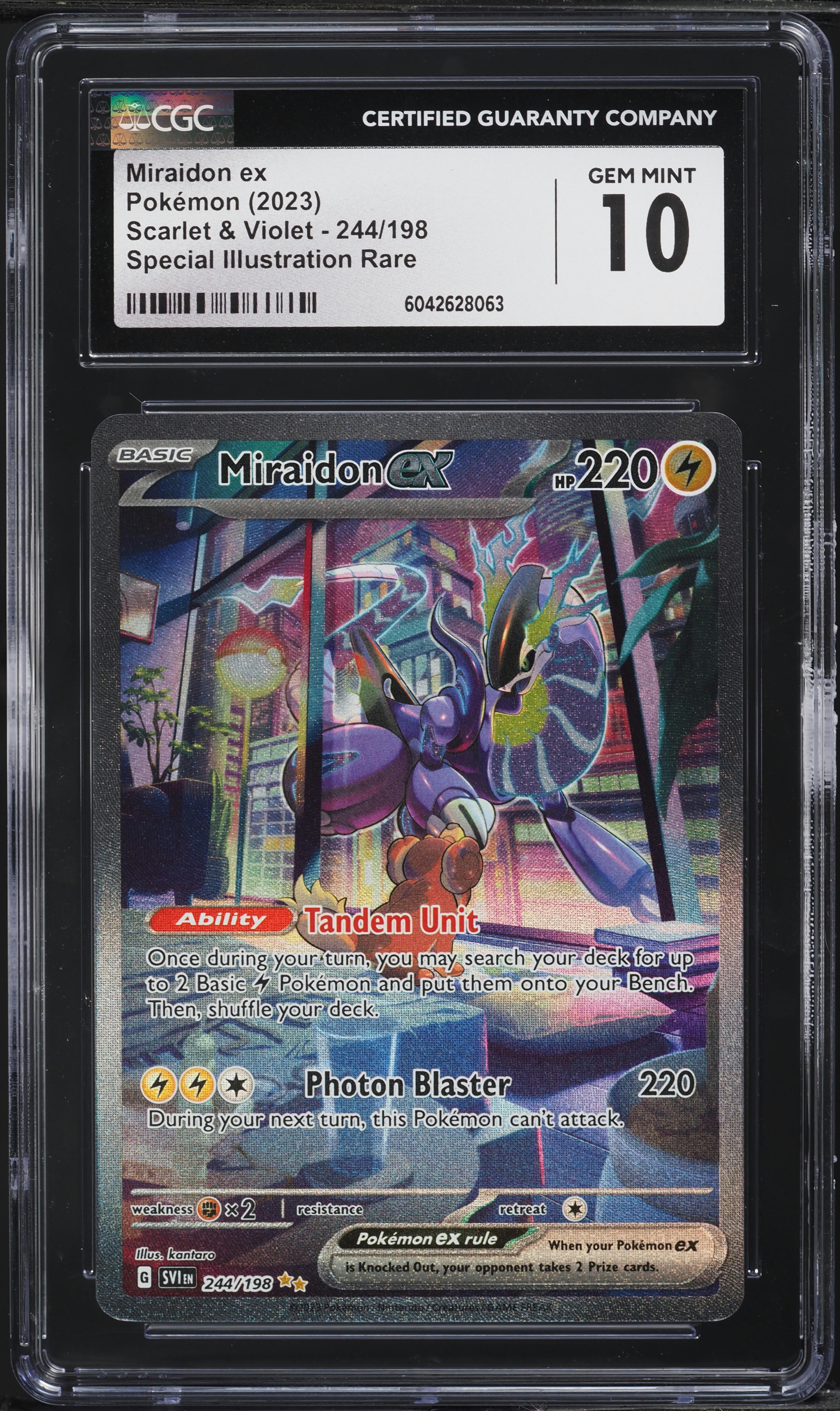 2023 Pokemon Scarlet & Violet SIR Miraidon ex #244 CGC 10 GEM MINT