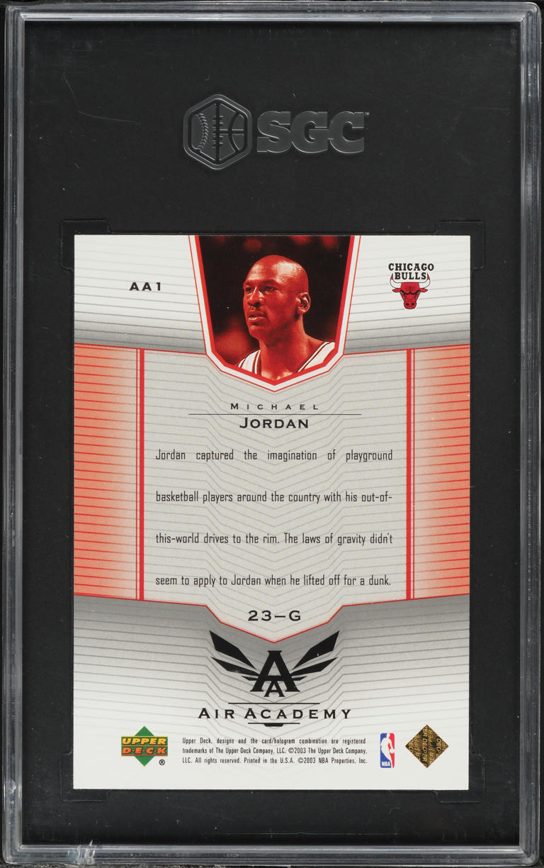 2003 Upper Deck Air Academy Michael Jordan #AA1 SGC 9.5 MINT+ on