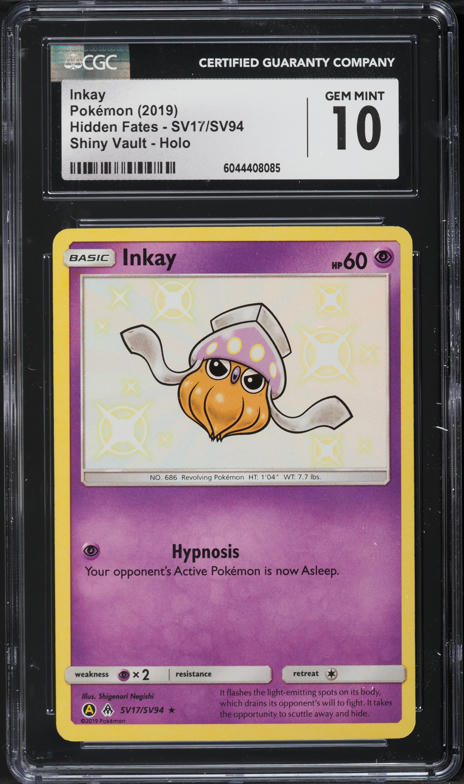 inkay pokemon card price - SV17/SV94 Shiny Ultra Rare Psychic / 60 / Basic Attack 1 Pokemon Roaring Skies Inkay #41
