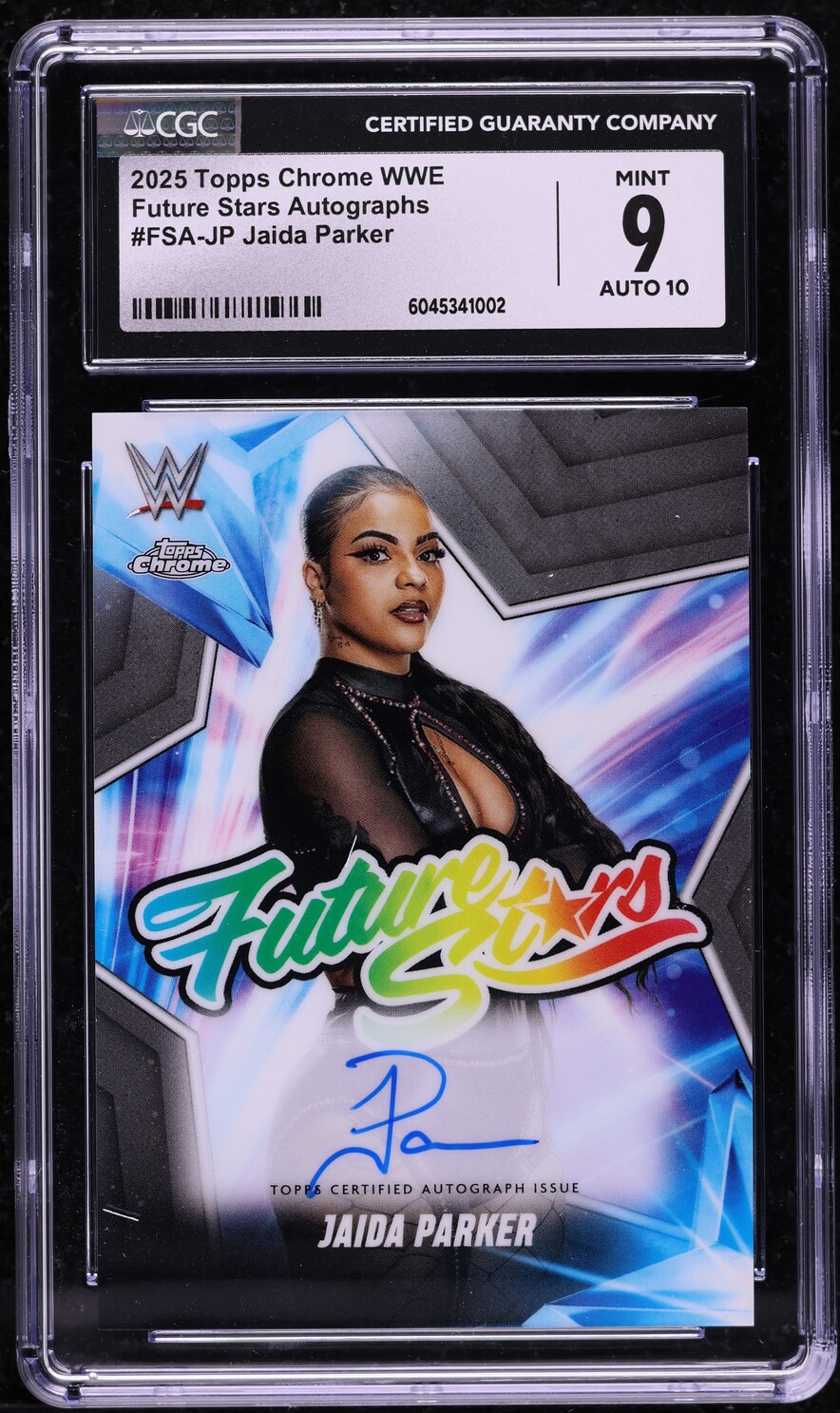 2025 Topps Chrome WWE Future Stars Jaida Parker AUTO #FSA-JP CGC 9
