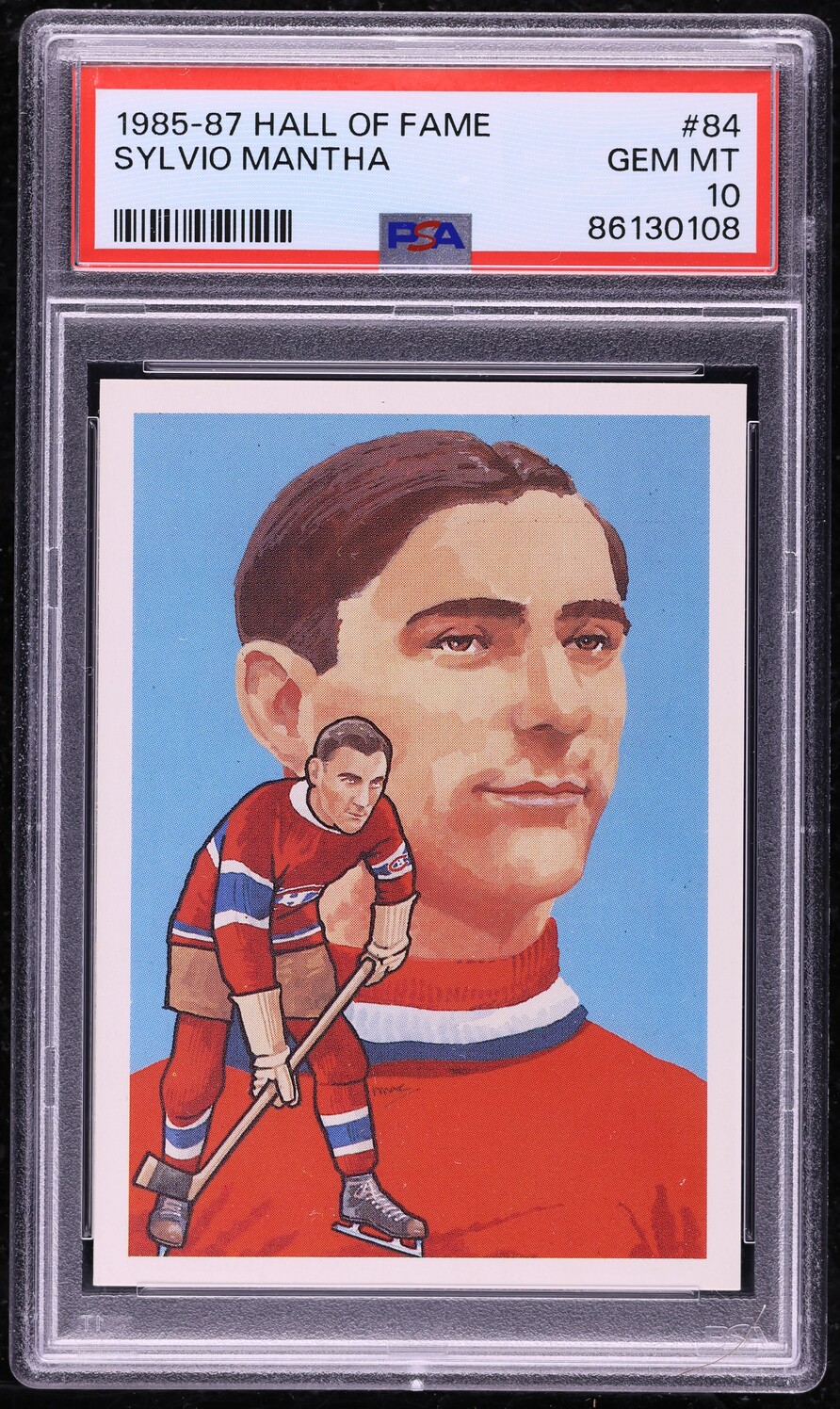 1985 Hall Of Fame Hockey Sylvio Mantha #84 PSA 10 GEM MINT
