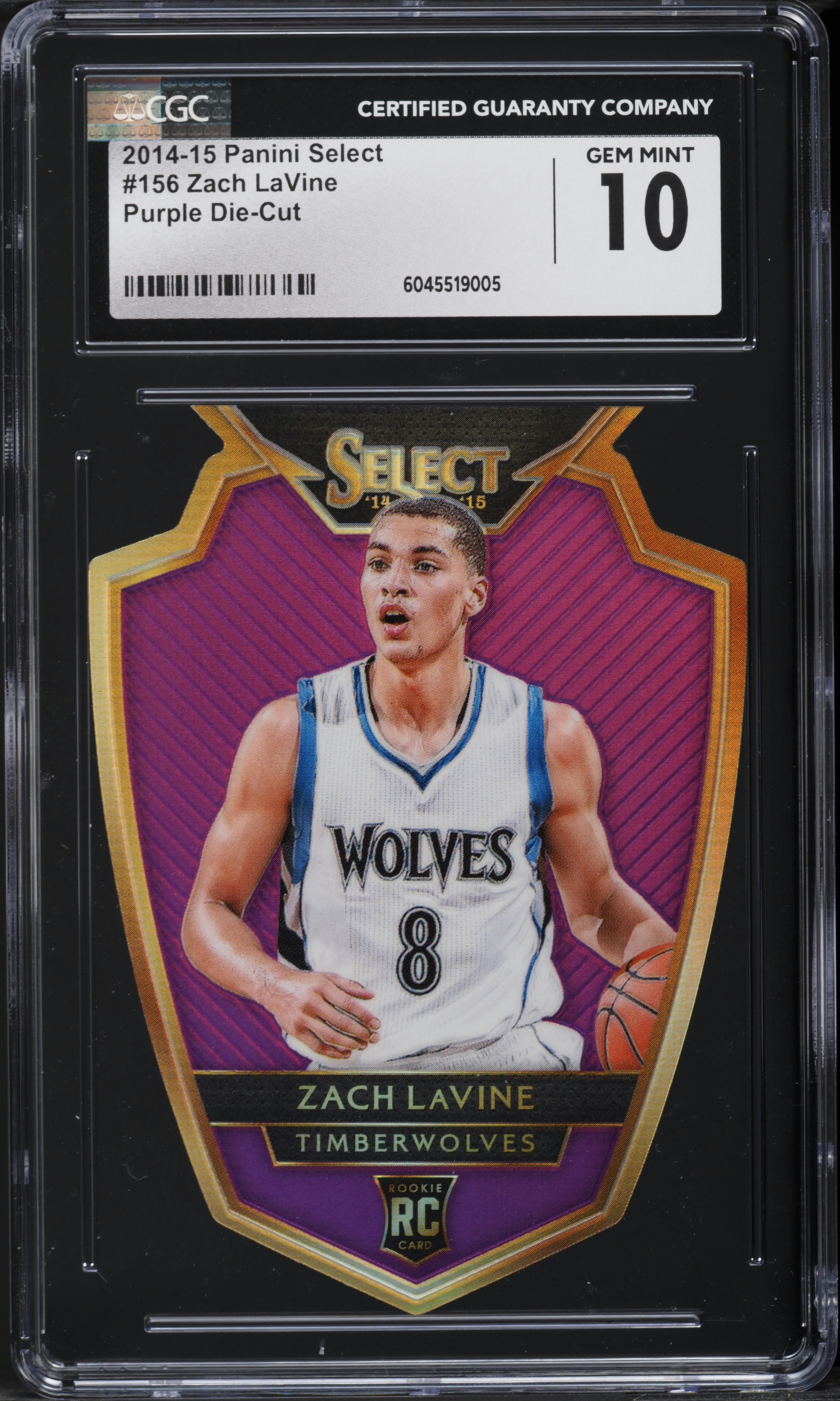 2014 Select Purple Die-Cut Zach LaVine ROOKIE /99 #156 CGC 10 GEM