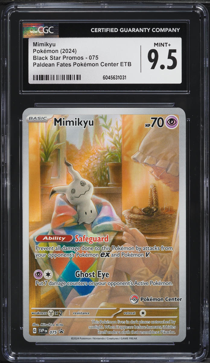 2024 Pokemon SV Black Star Promo Paldean Fates ETB Mimikyu #75 CGC 9.5  MINT+ on Fanatics Collect