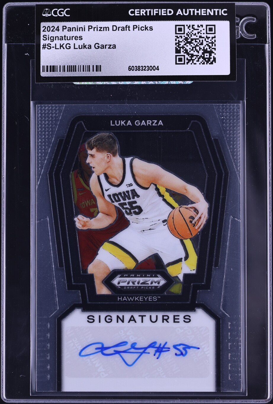 2024 Panini Prizm Draft Picks Luka Garza ROOKIE AUTO #S-LKG CGC AUTH