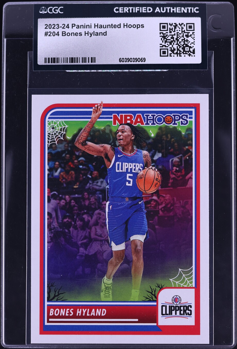 2023 Haunted Hoops Bones Hyland #204 CGC AUTH