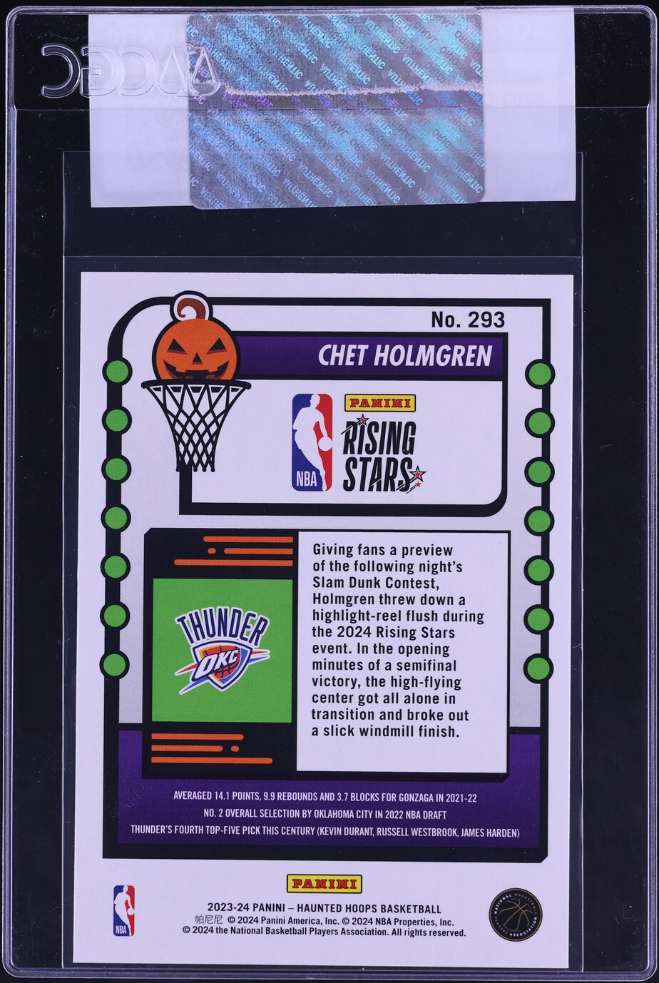 2023 Haunted Hoops Chet Holmgren #293 CGC AUTH