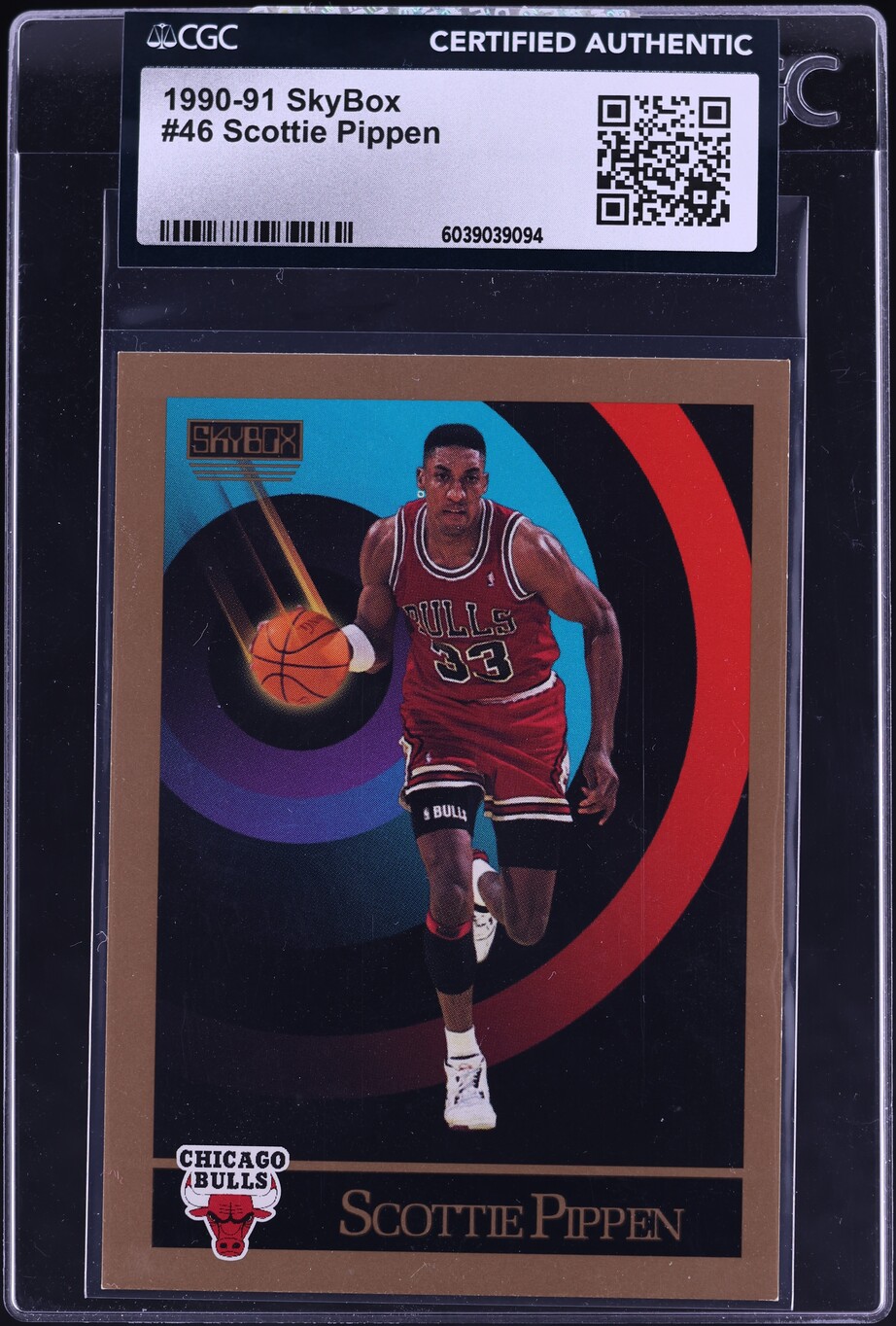 1990 Skybox Basketball Scottie Pippen #46 CGC AUTH