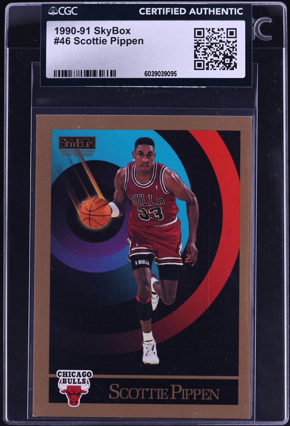 1990 Skybox Basketball Scottie Pippen #46 CGC AUTH