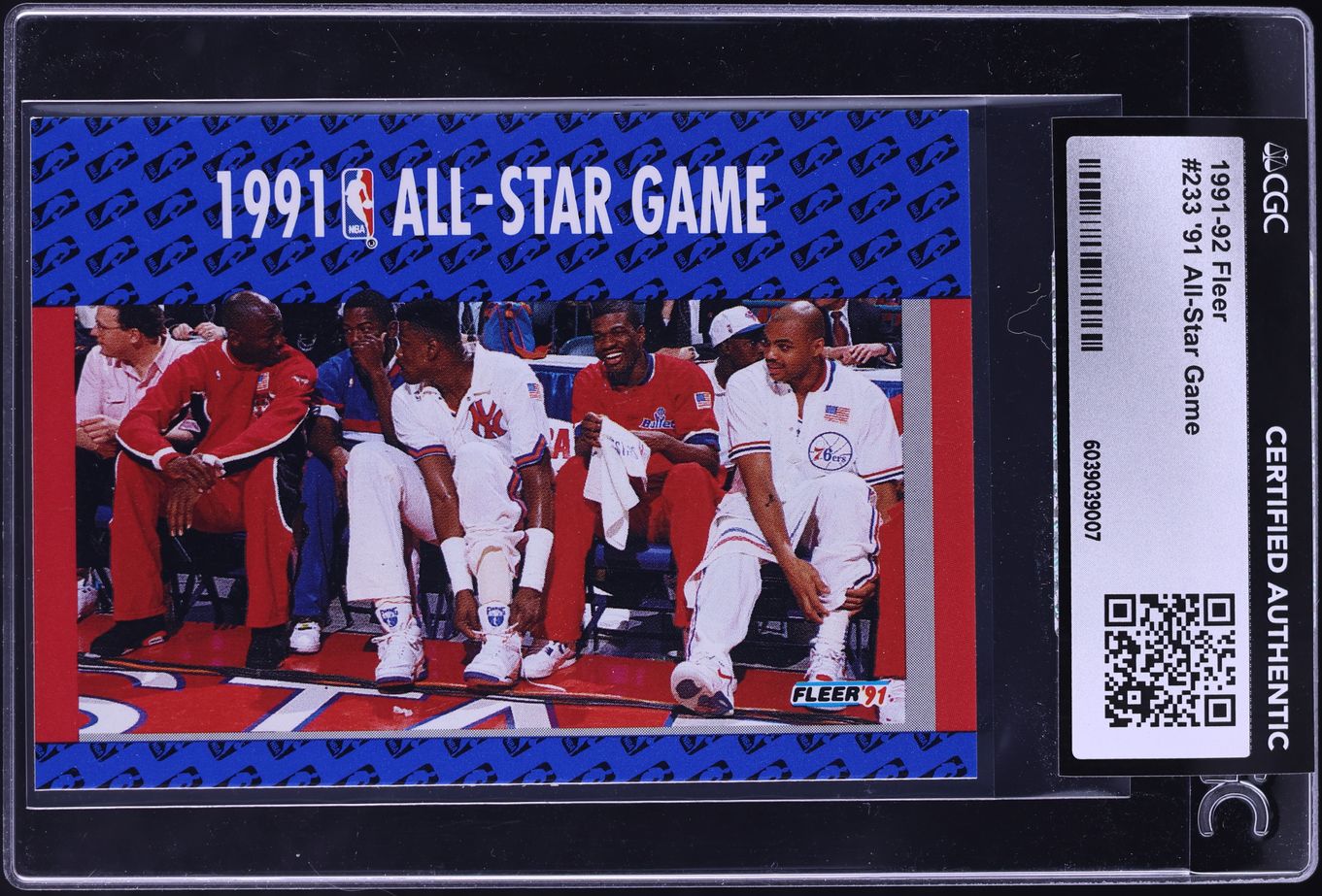 1991 Fleer Basketball '91 All-Star Game #233 CGC AUTH
