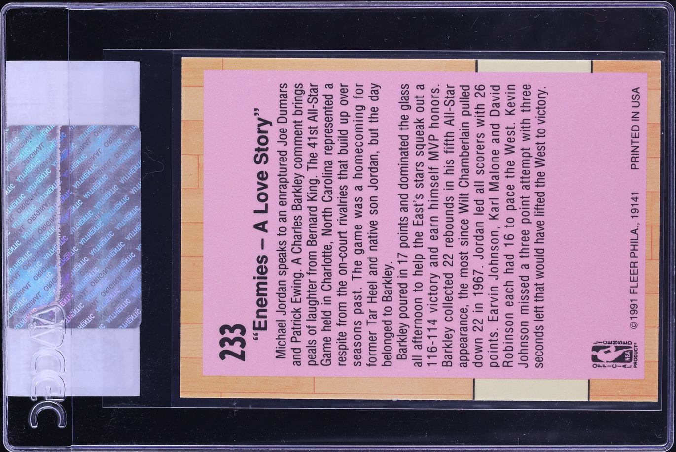 1991 Fleer Basketball '91 All-Star Game #233 CGC AUTH
