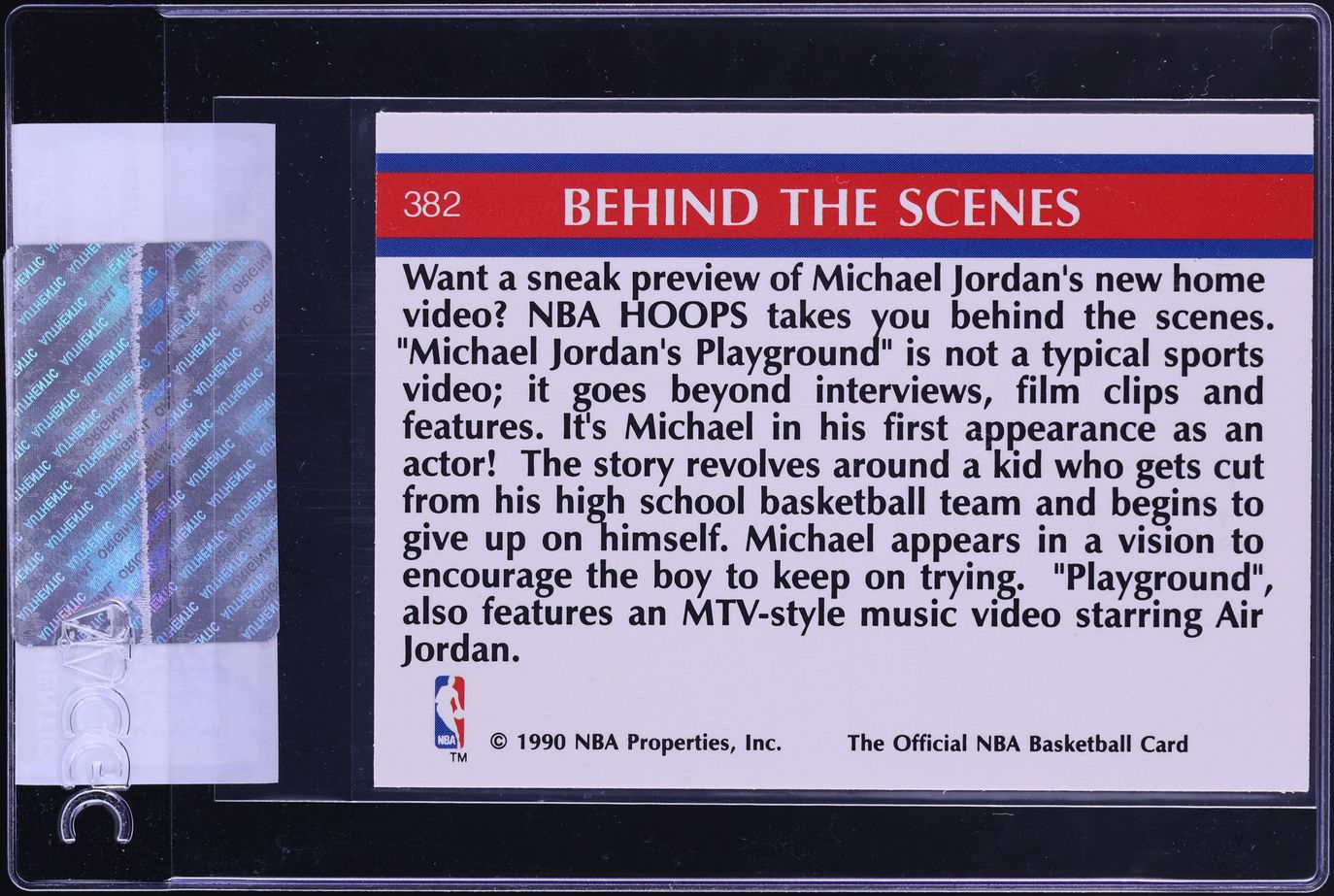 1990 Hoops Michael Jordan's Playground #382 CGC AUTH