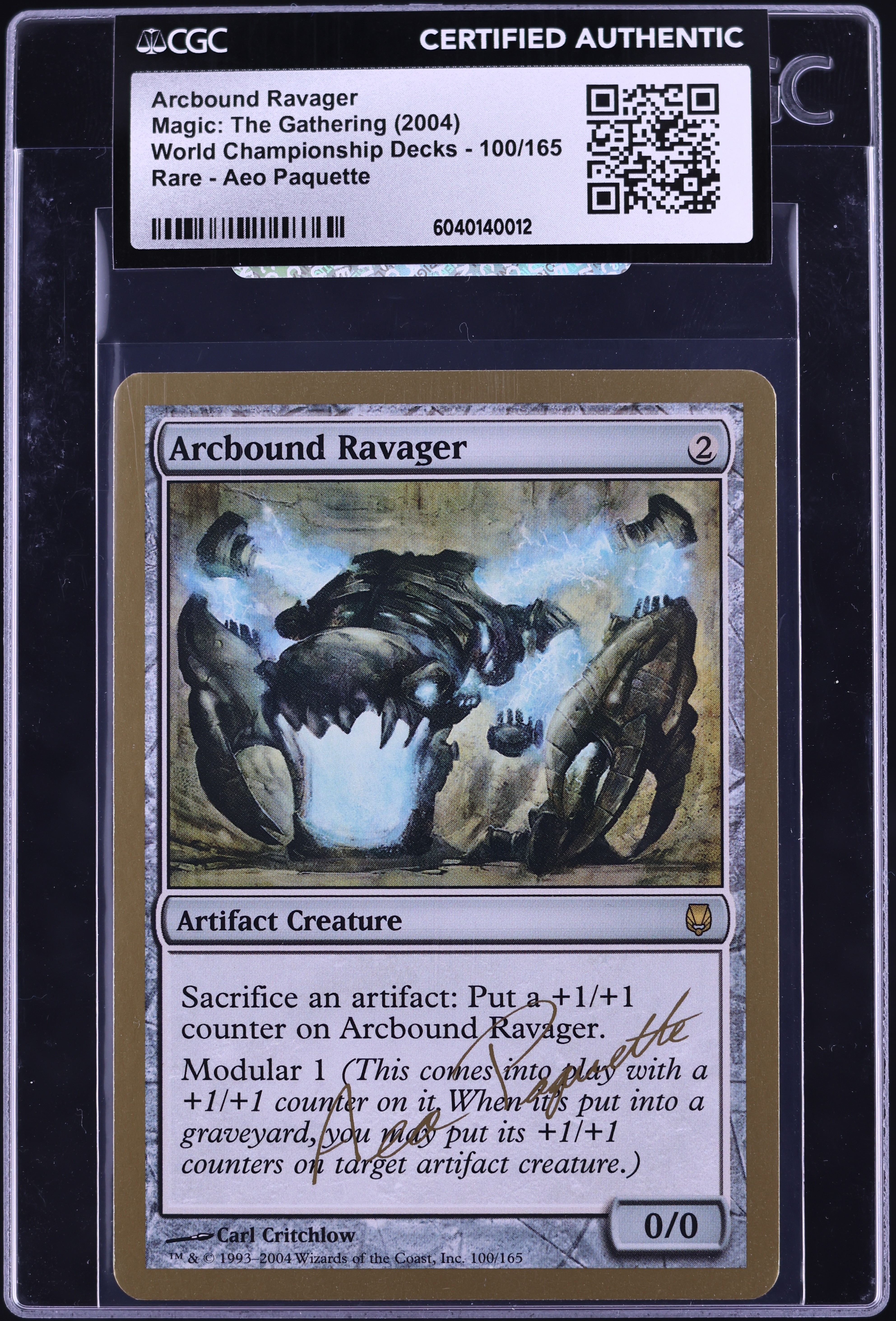 2004 Magic The Gathering MTG World Championships Deck Arcbound