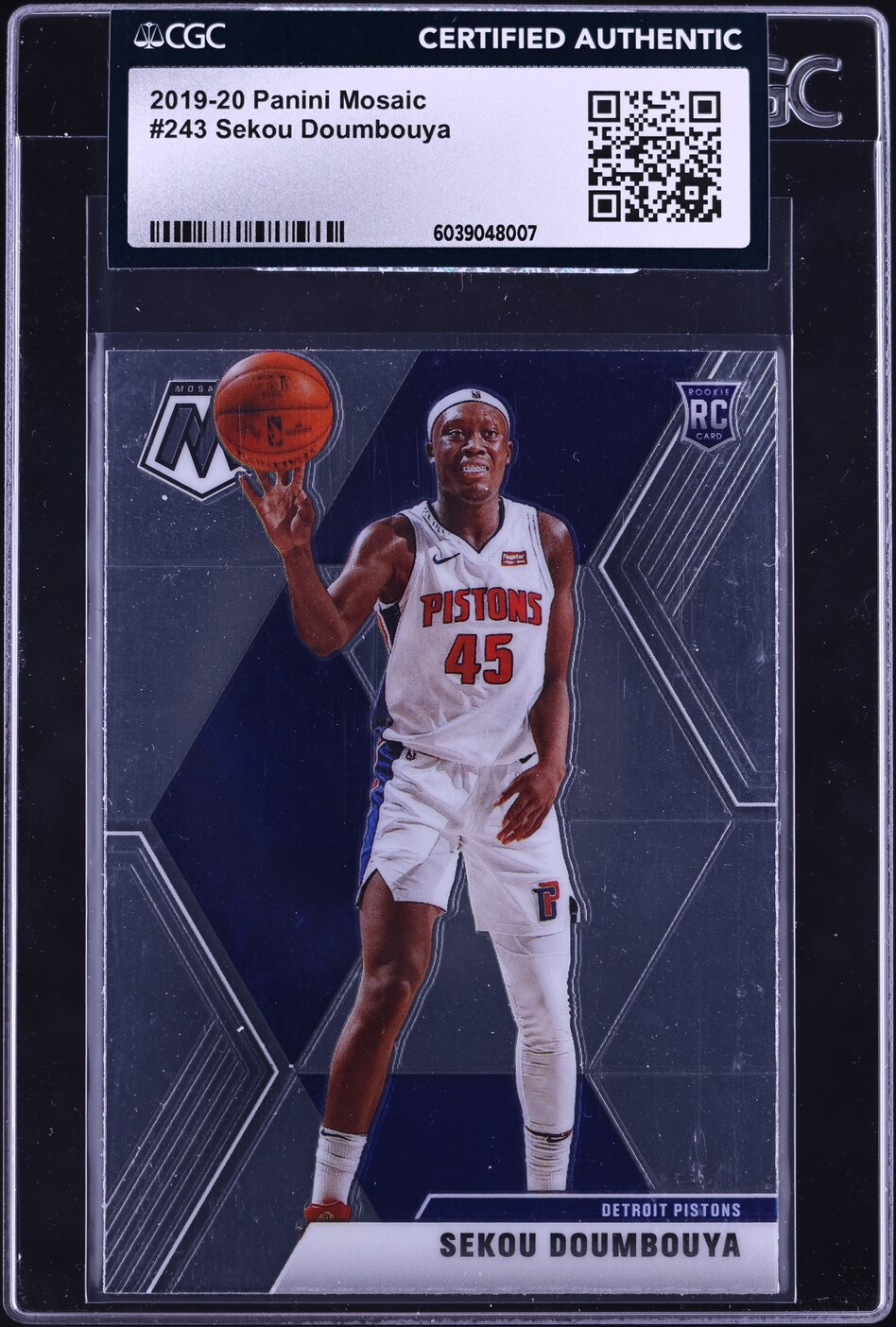 2019 Panini Mosaic Sekou Doumbouya ROOKIE #243 CGC AUTH