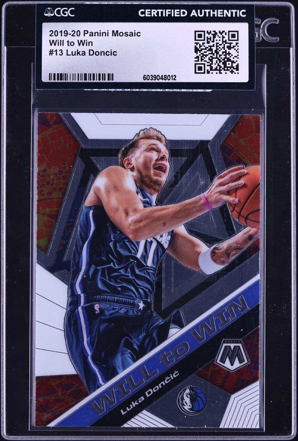 2019 Panini Mosaic Will To Win Luka Doncic #13 CGC AUTH