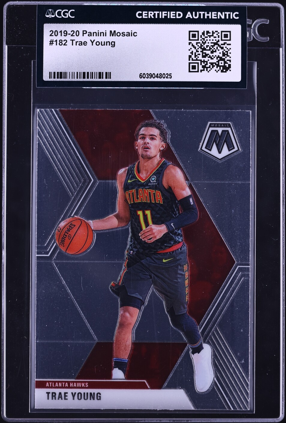 2019 Panini Mosaic Trae Young #182 CGC AUTH