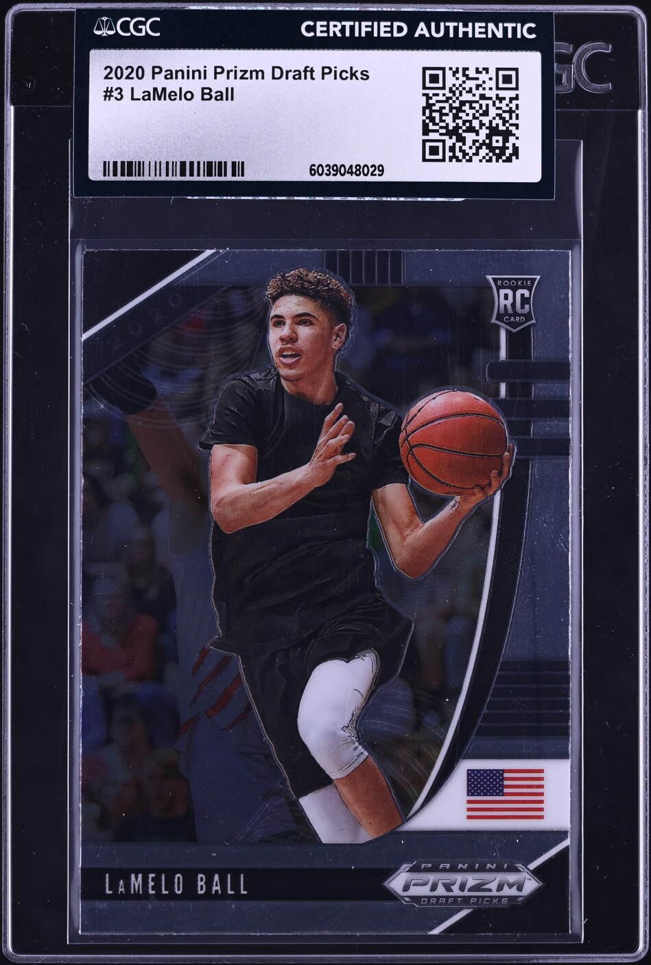 2020 Panini Prizm Draft Picks LaMelo Ball ROOKIE #3 CGC AUTH