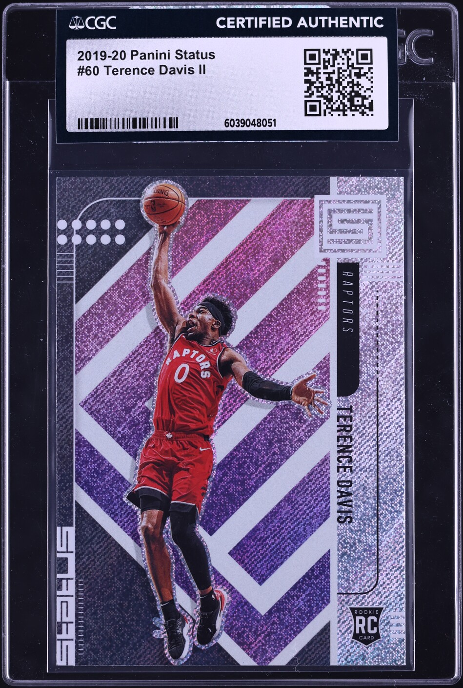 2019 Panini Status Terence Davis II ROOKIE #60 CGC AUTH