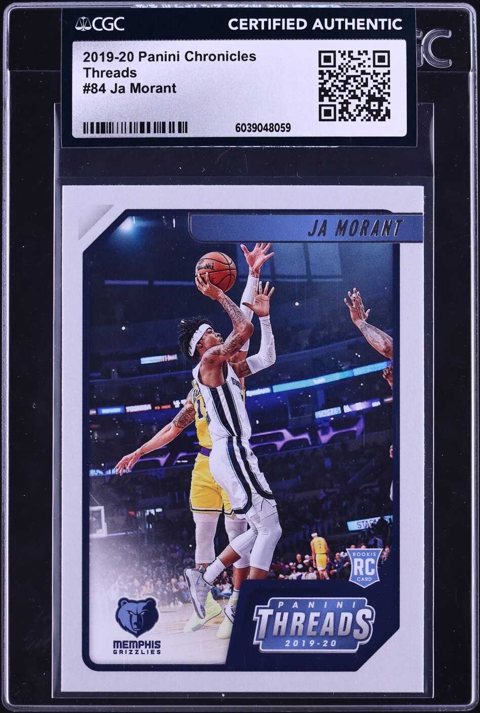 2019 Panini Chronicles Threads Ja Morant ROOKIE #84 CGC AUTH