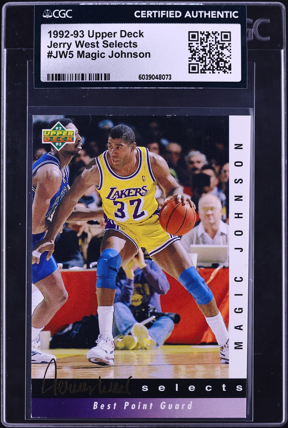 1992 Upper Deck Jerry West Selects Magic Johnson #JW5 CGC AUTH