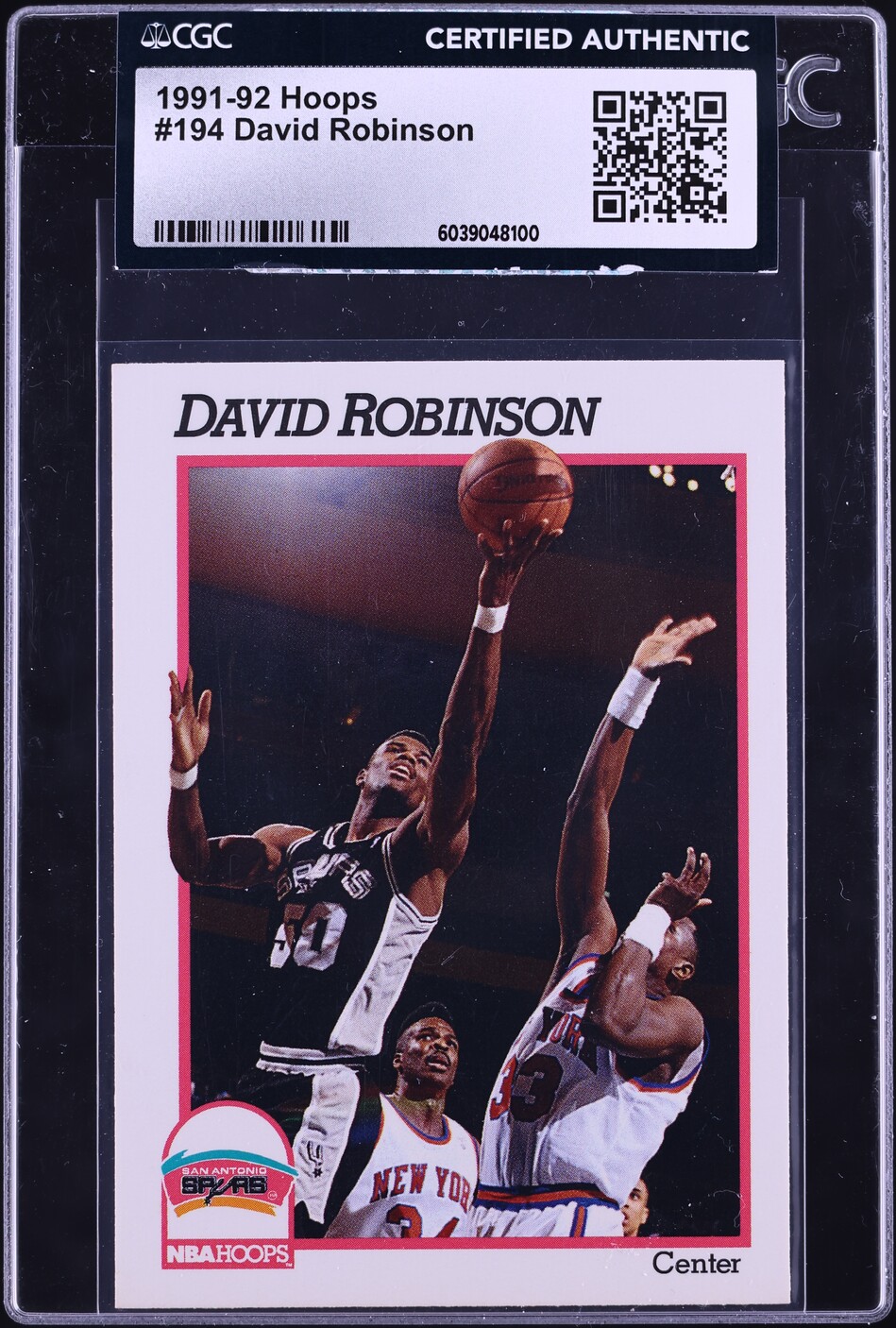 1991 Hoops David Robinson #194 CGC AUTH