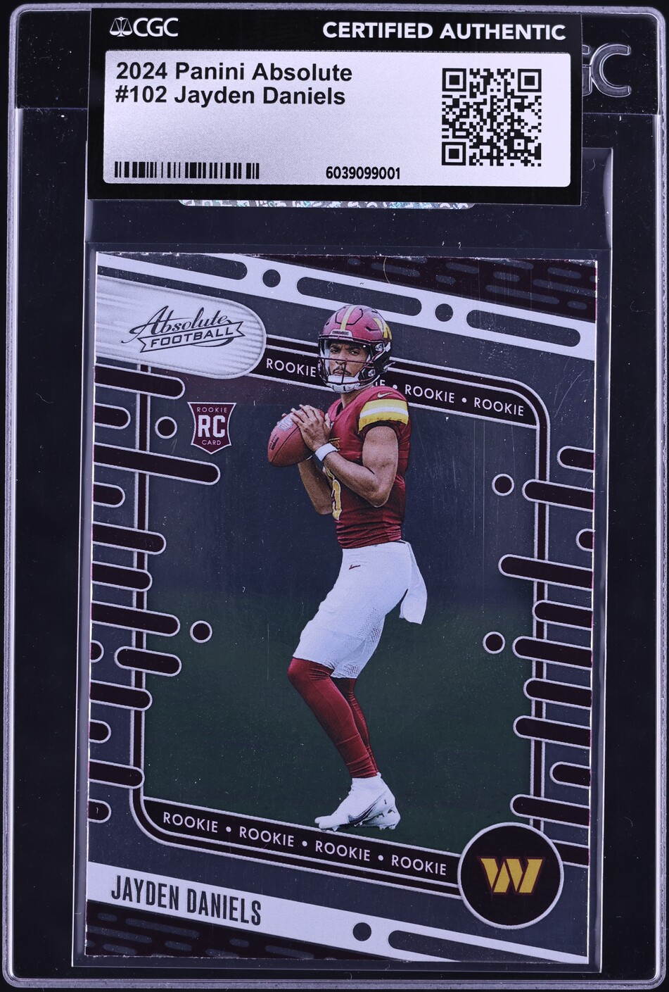 2024 Absolute Football Jayden Daniels ROOKIE #102 CGC AUTH