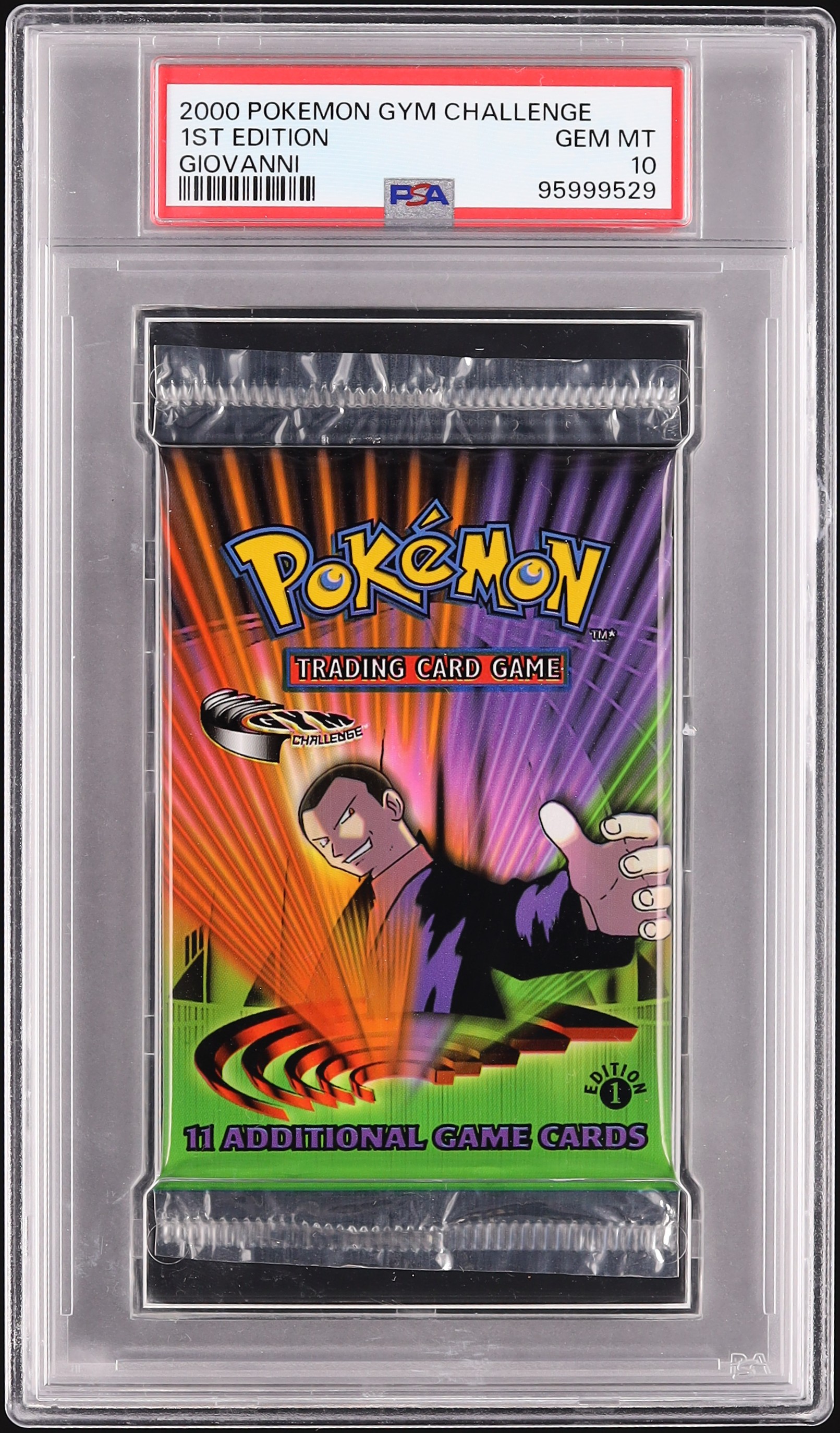 2000 Pokemon Gym Challenge Booster Pack 1st Edition Giovanni Art