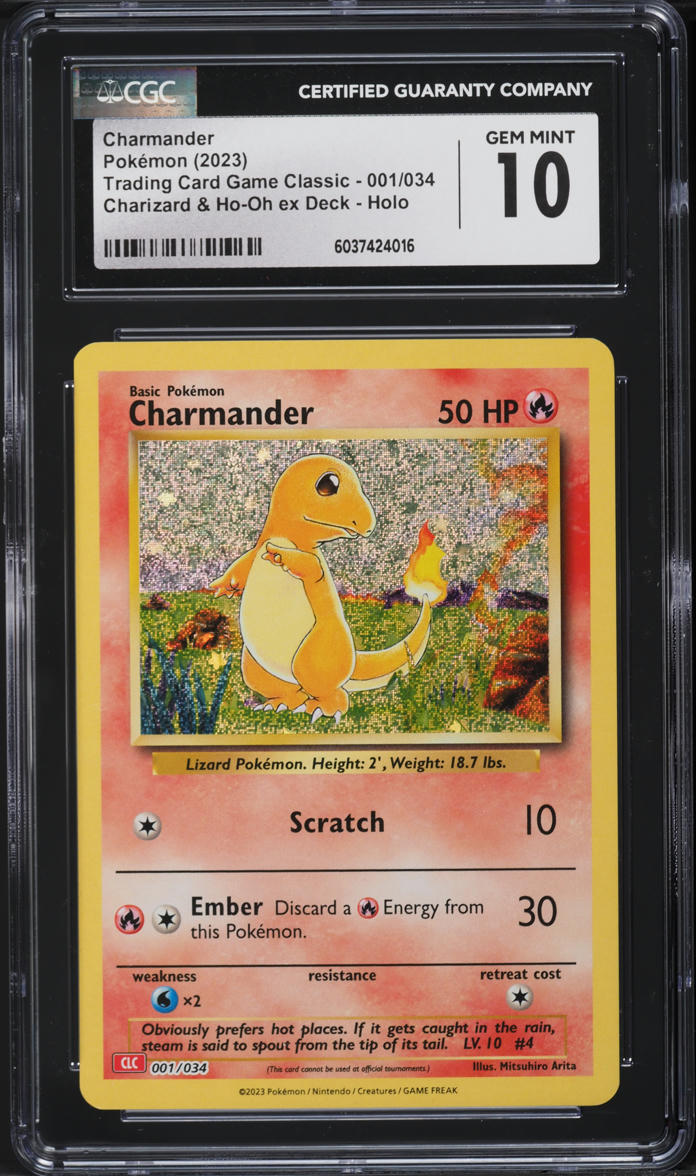 2023 Pokemon TCG Classic Collection Holo Charmander #1 CGC 10 GEM MINT