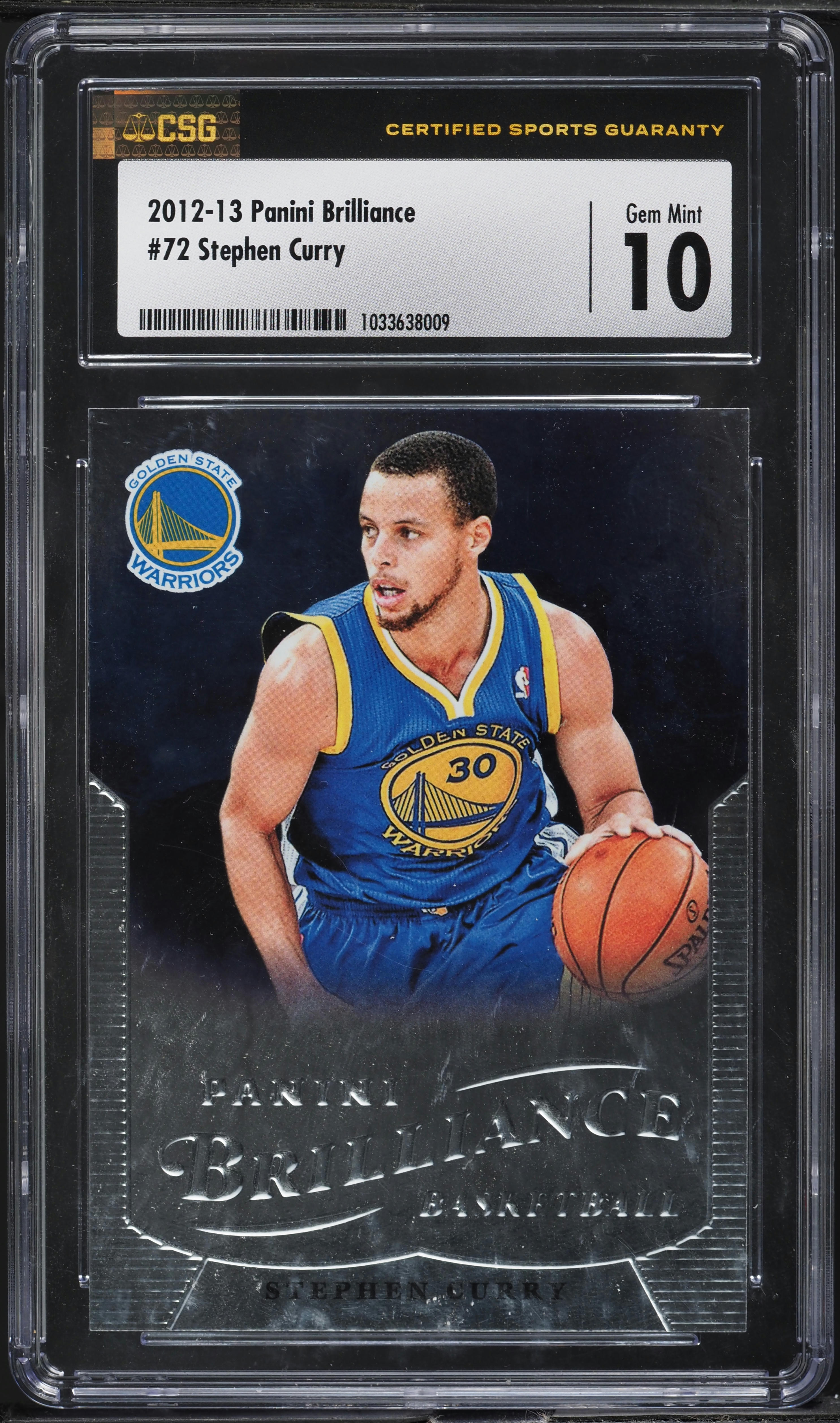 2012 Panini Brilliance Stephen Curry #72 CSG 10 GEM MINT on