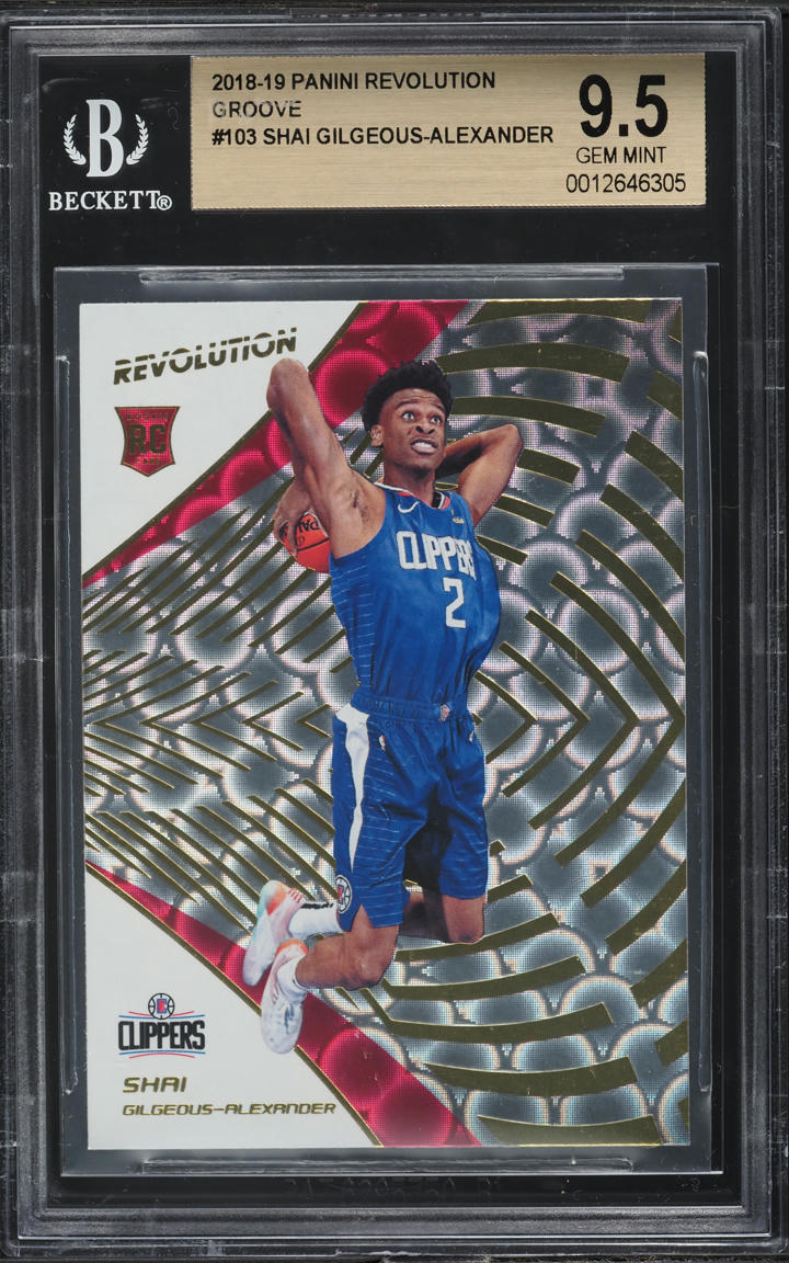 2018 Panini Revolution Groove Shai Gilgeous-Alexander ROOKIE #103 BGS 9.5 GEM