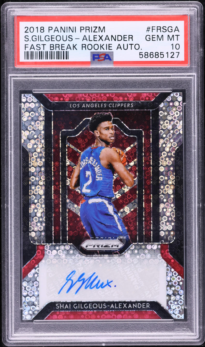 2018 Panini Prizm Fast Break Shai Gilgeous-Alexander ROOKIE AUTO PSA 10 GEM MINT