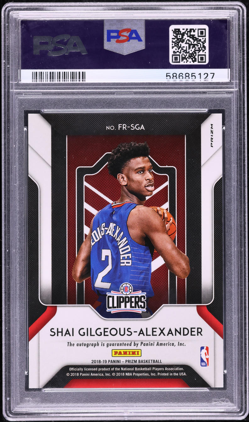 2018 Panini Prizm Fast Break Shai Gilgeous-Alexander ROOKIE AUTO PSA 10 GEM MINT