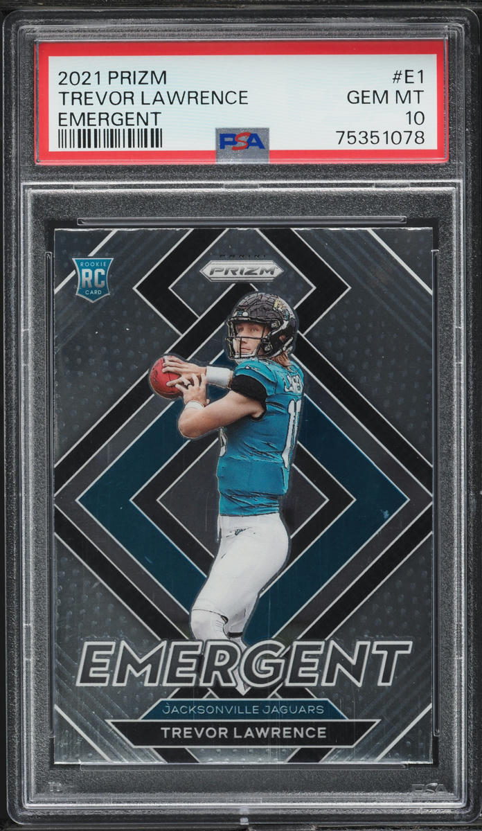 2021 Panini Prizm Emergent Trevor Lawrence ROOKIE #E-1 PSA 10 GEM MINT