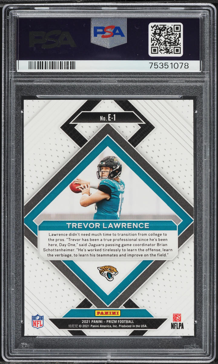 2021 Panini Prizm Emergent Trevor Lawrence ROOKIE #E-1 PSA 10 GEM MINT