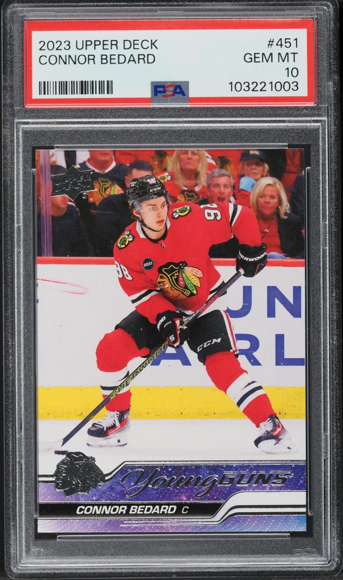 2023 Upper Deck Young Guns Connor Bedard ROOKIE #451 PSA 10 GEM MINT
