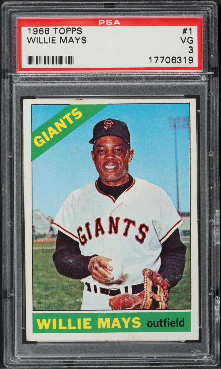 1966 Topps Willie Mays #1 PSA 3 VG