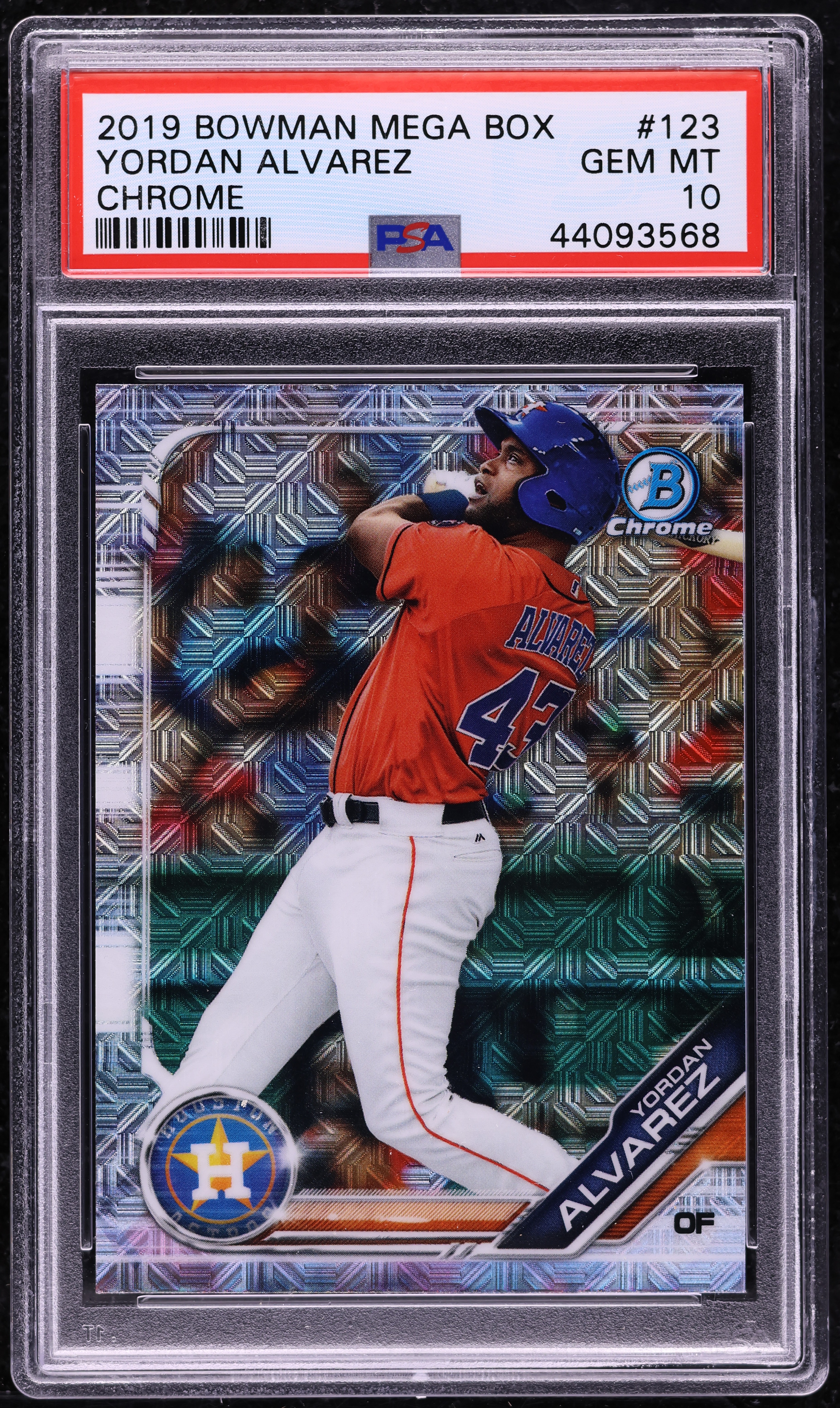 2019 Bowman Chrome Mega Box Yordan Alvarez ROOKIE #BCP-123 PSA 10