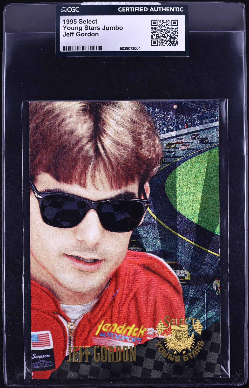 1995 Select Young Stars Jumbo Jeff Gordon CGC AUTH