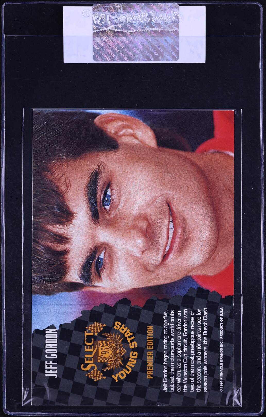 1995 Select Young Stars Jumbo Jeff Gordon CGC AUTH