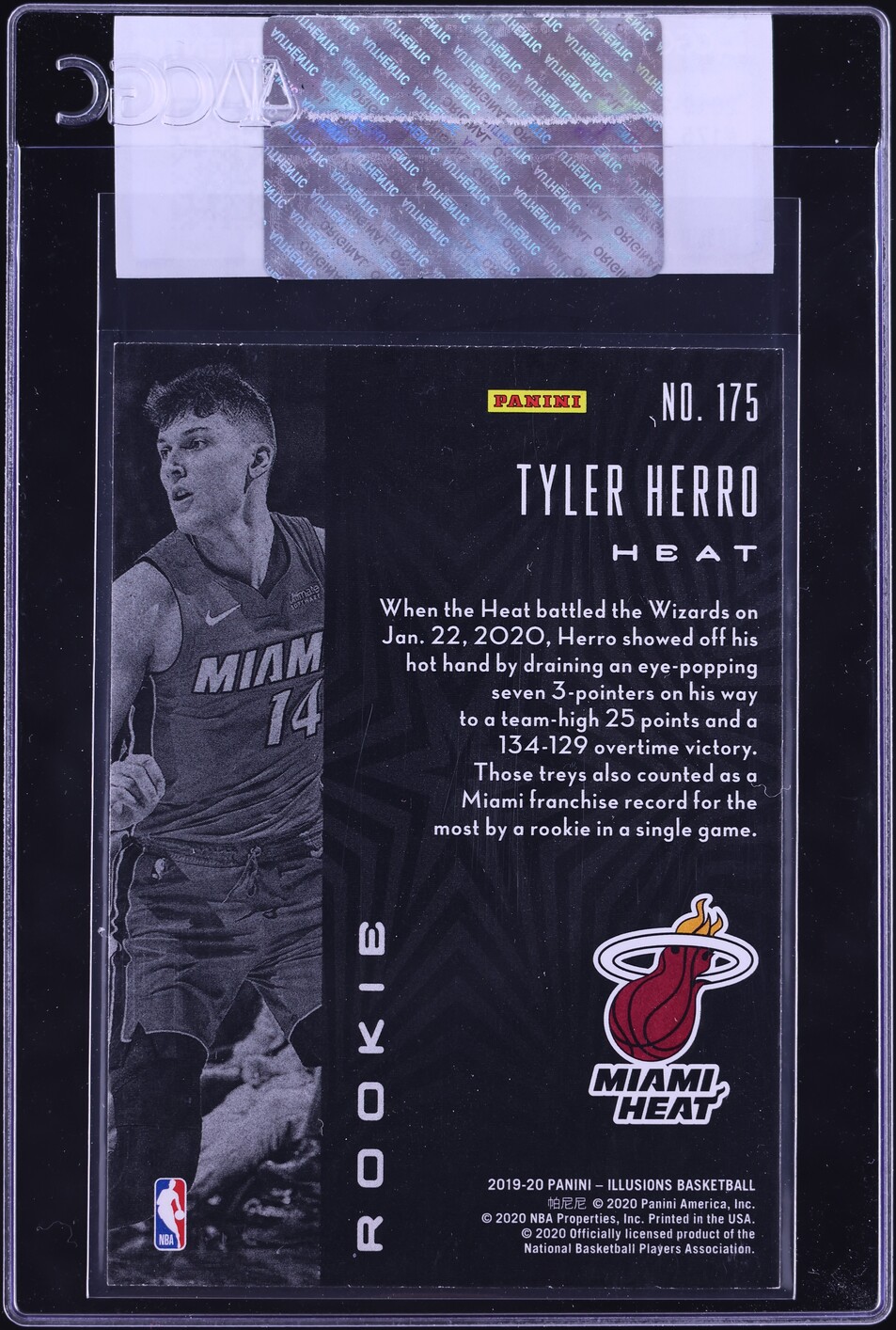2019 Panini Illusions Tyler Herro ROOKIE #175 CGC AUTH