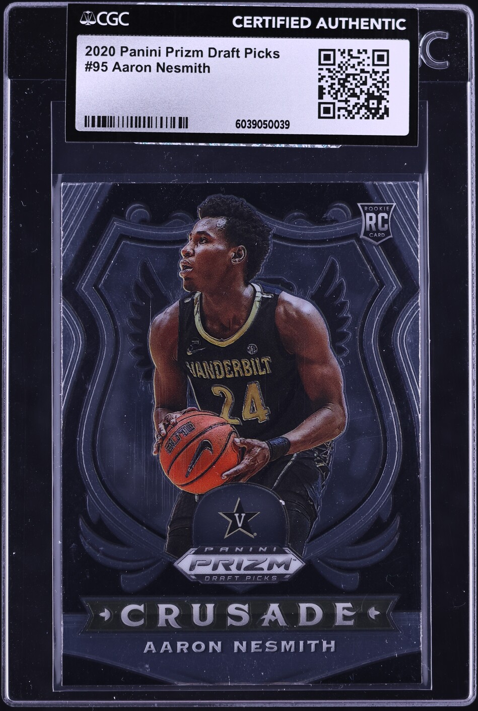 2020 Panini Prizm Draft Picks Aaron Nesmith ROOKIE #95 CGC AUTH