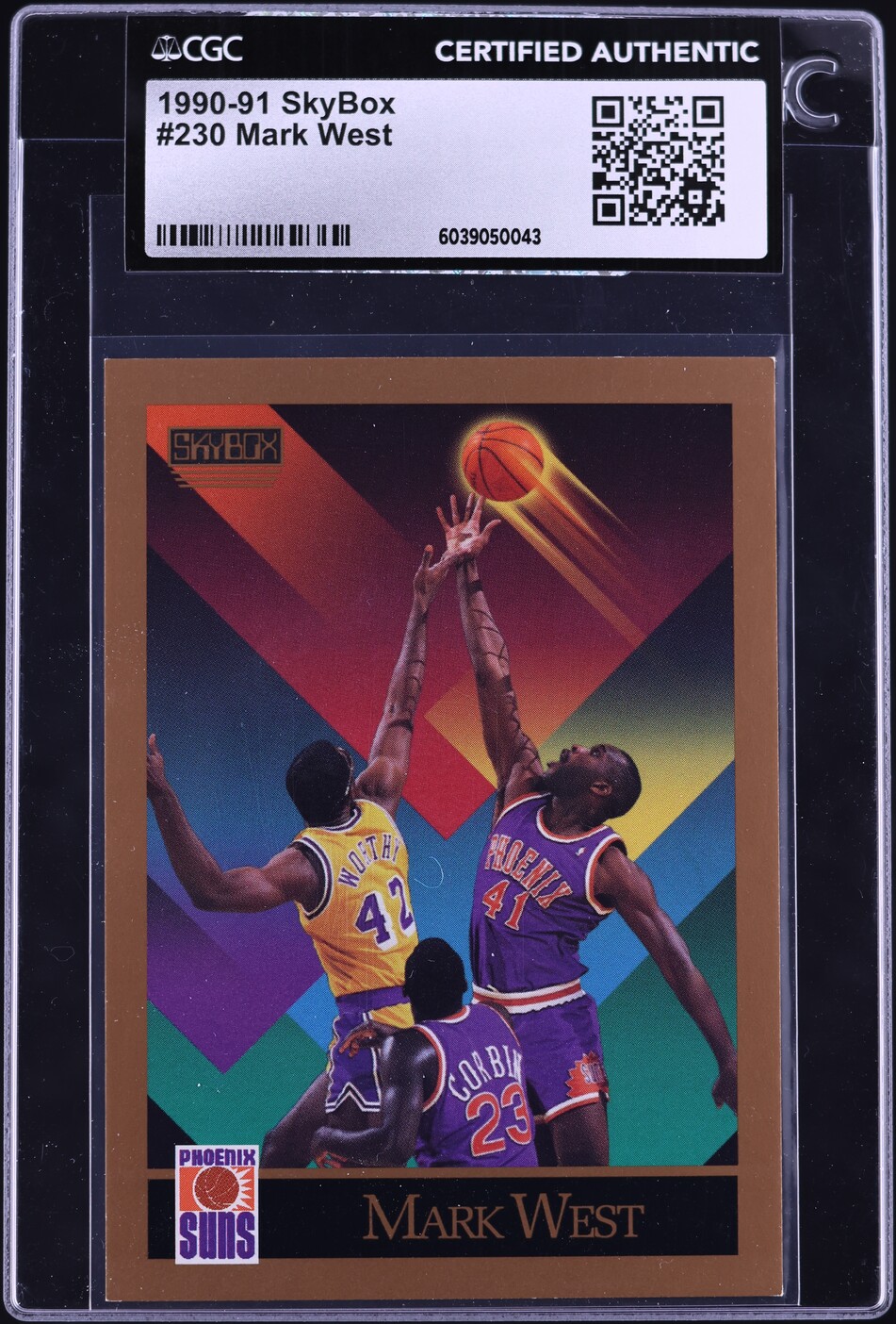 1990 Skybox Basketball Mark West #230 CGC AUTH