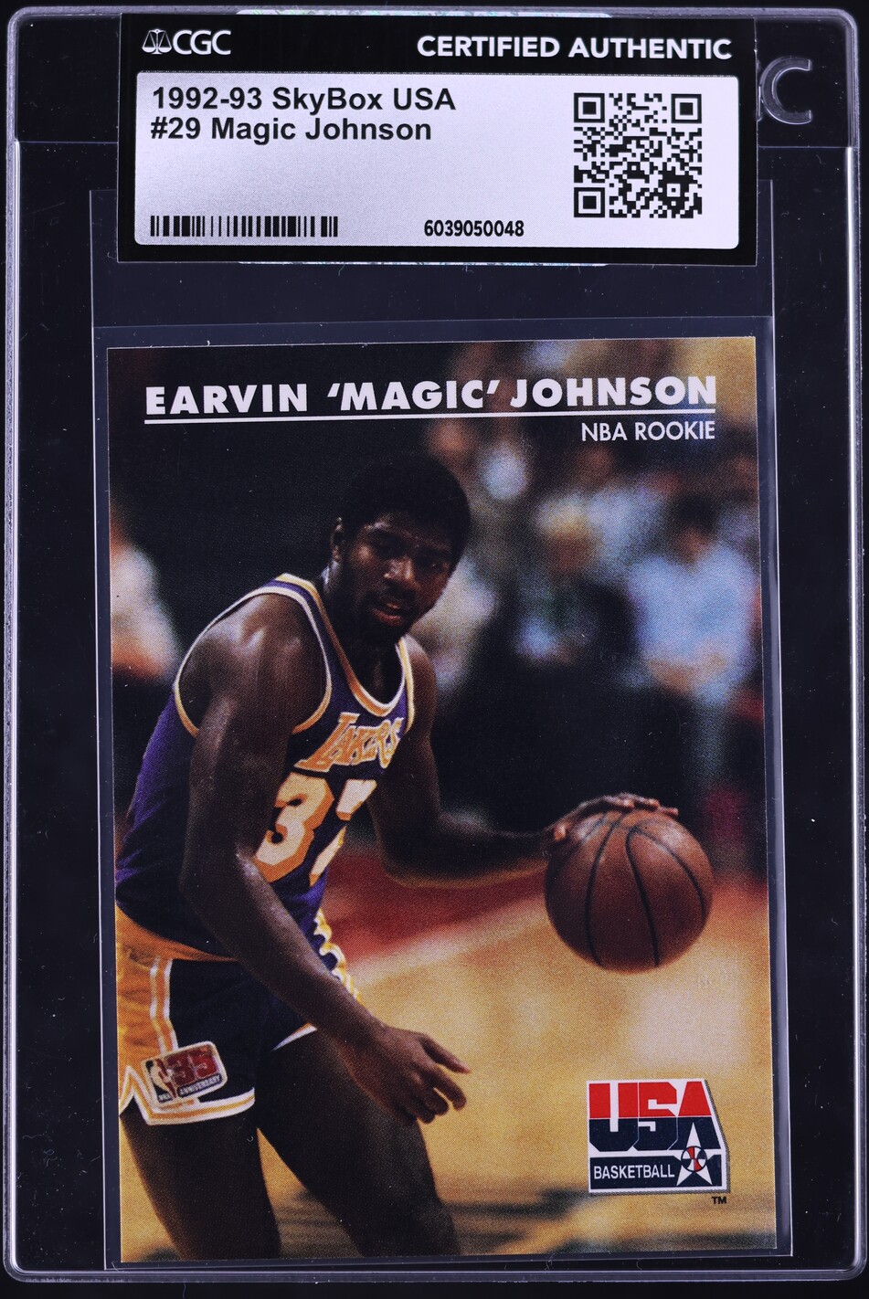 1992 Skybox USA Magic Johnson #29 CGC AUTH