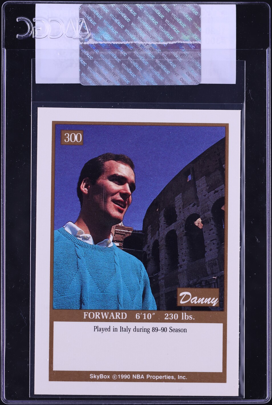 1990 Skybox Basketball Danny Ferry ROOKIE #300 CGC AUTH