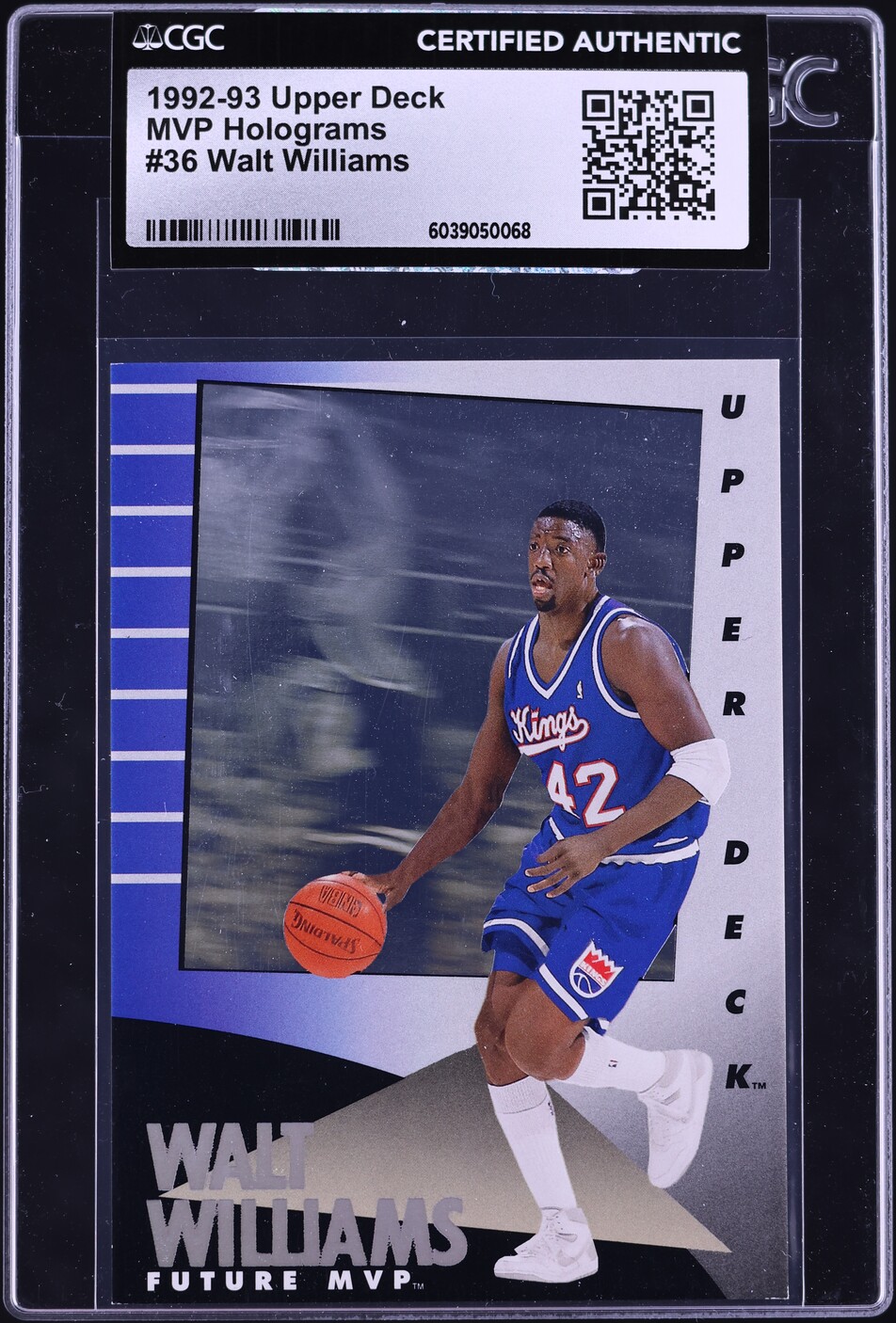 1992 Upper Deck MVP Holograms Walt Williams #36 CGC AUTH