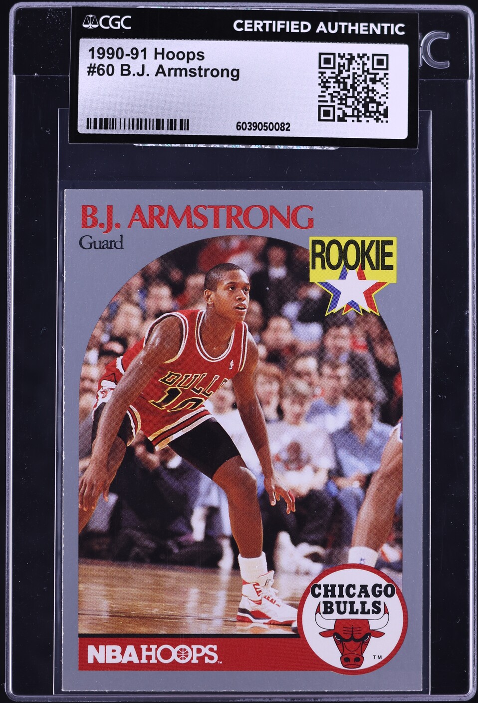 1990 Hoops B.J. Armstrong ROOKIE #60 CGC AUTH