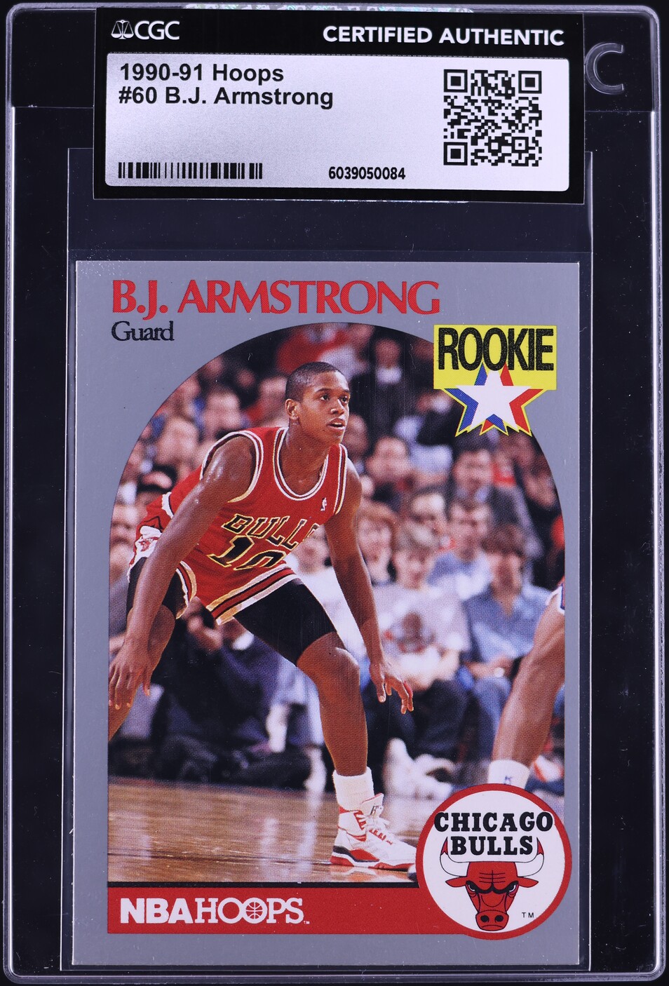 1990 Hoops B.J. Armstrong ROOKIE #60 CGC AUTH