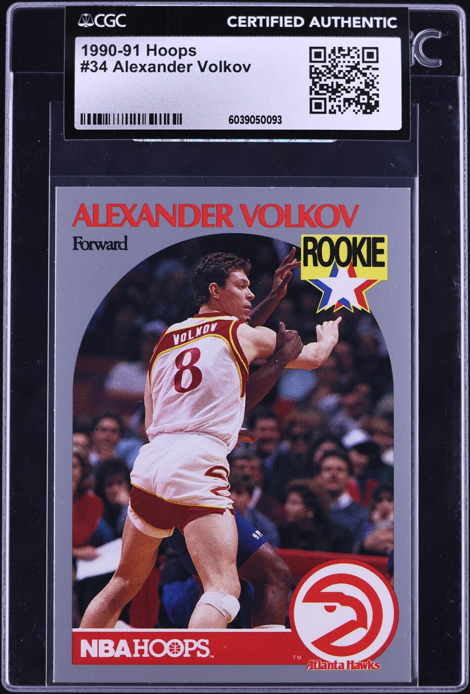 1990 Hoops Alexander Volkov ROOKIE #34 CGC AUTH