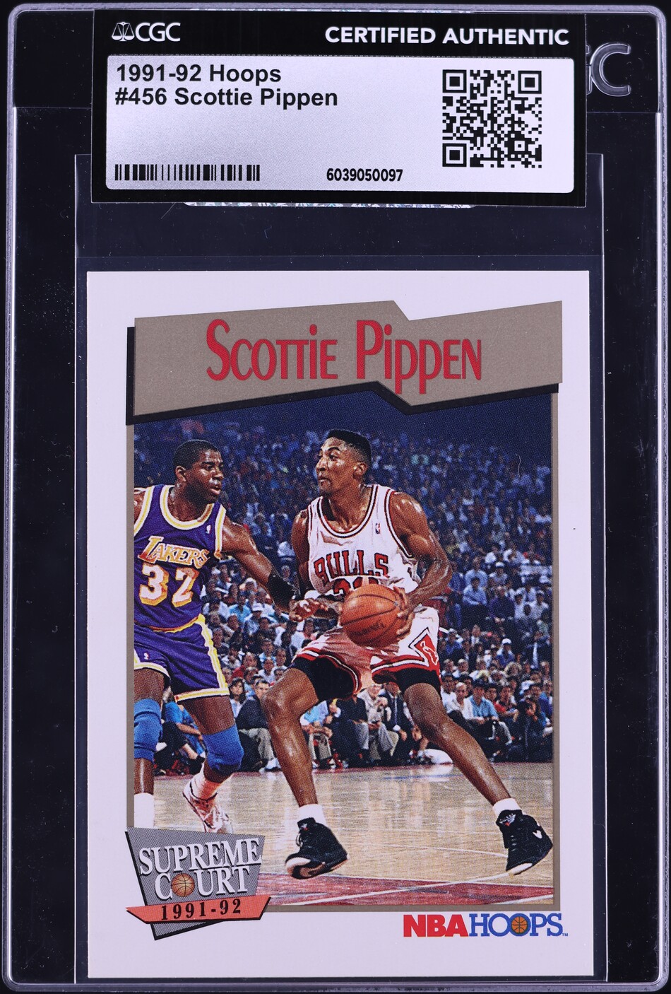 1991 Hoops Scottie Pippen #456 CGC AUTH