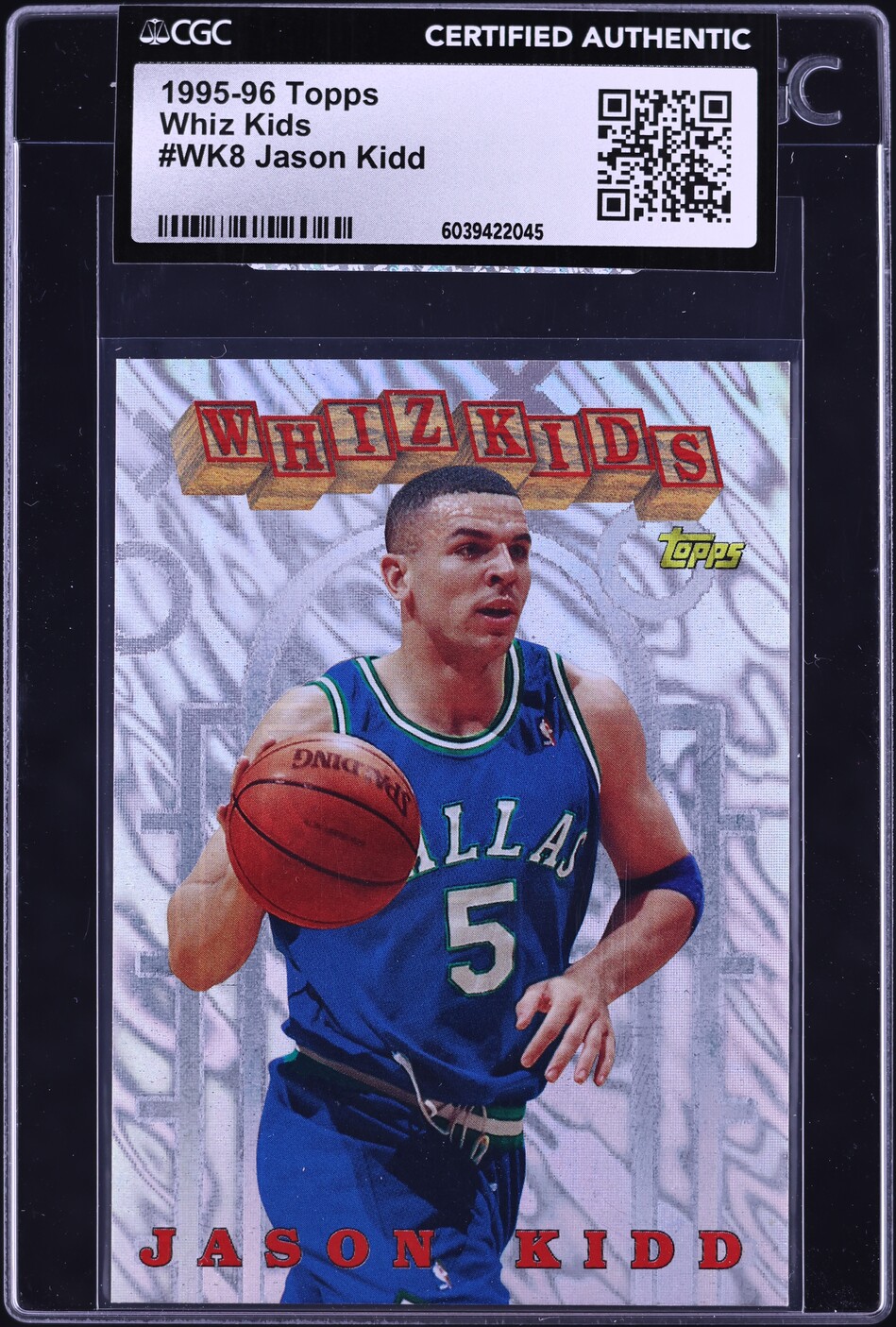 1995 Topps Whiz Kids Jason Kidd #WK8 CGC AUTH